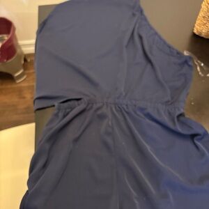 Navy Blue One-Shoulder Romper size XL
